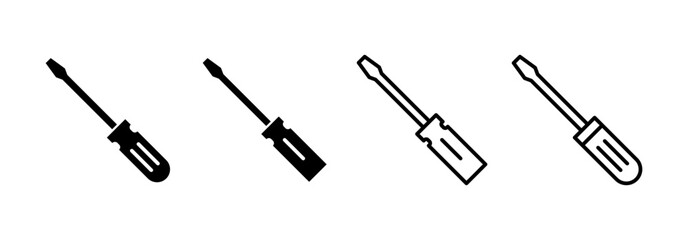 Screwdriver icon vector for web and mobile app. tools sign and symbol