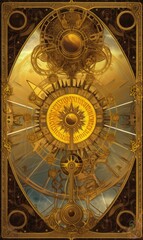 The Sun Tarot Card, AI Generated Image of A Detailed Sun Tarot Image Symbolic of Good Fortune and Happiness