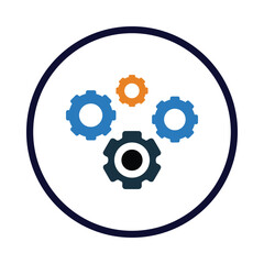 Obraz premium gear, setting, management, gear setting icon