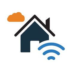home, house, cloud, wifi, home cloud technology icon