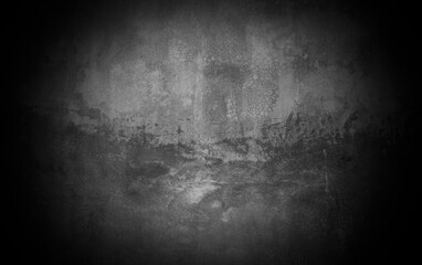 Old wall texture cement dark black gray background abstract grey color design are light with white gradient background.