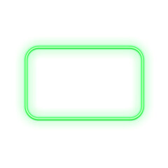 Green Geometric Neon Frame
