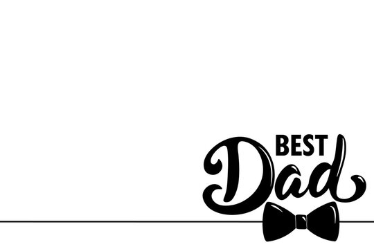 Photo frame with inscription Best Dad isolated on transparent background. PNG illustration for greeting cards, social media, or web banners