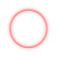 Red Geometric Neon Frame