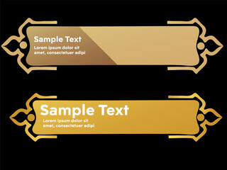 Gold Lower third Yellow Lower third Gold Banner Luxury Design Pack Vector