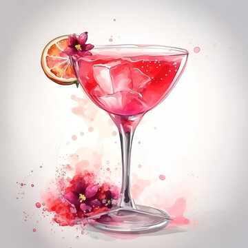 Enchanting Elixir: An Exclusive and Elegant Girly Cocktail, Generative AI
