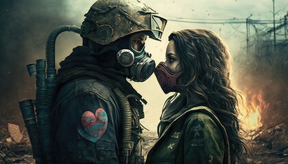 A romantic couple after the Apocalypse 