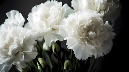 Elegant White Carnations