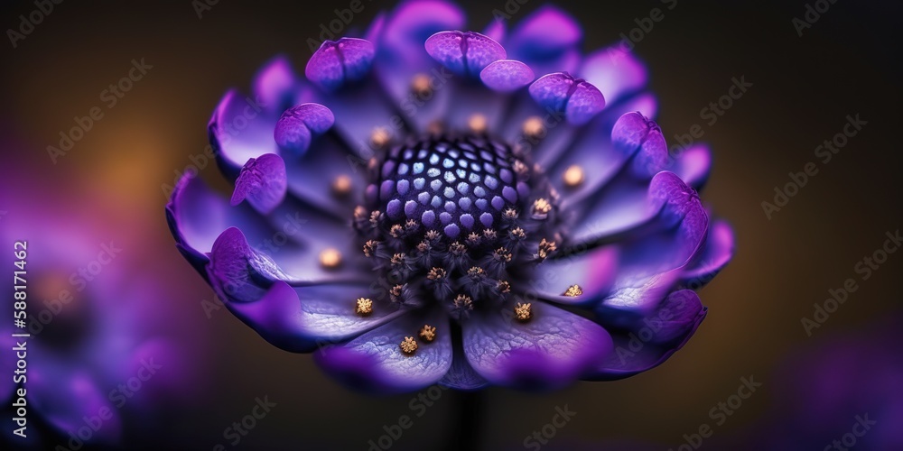 Poster blob of purple in the middle of an otherwise gray sky generative ai
