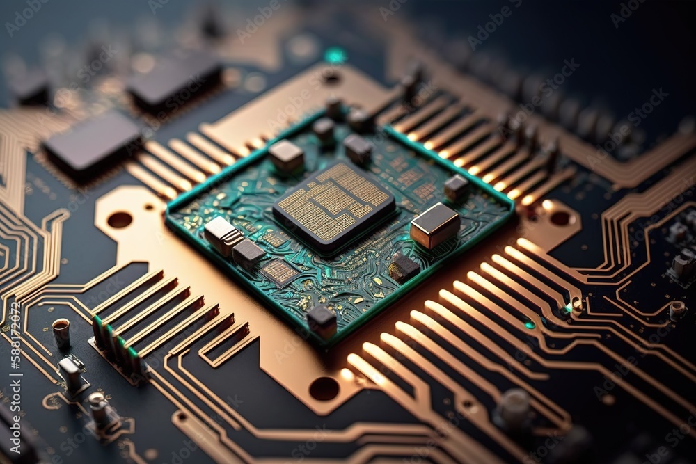 Aufkleber circuit boards with embedded microchips. in terms of electricity, the system is the key word. genera