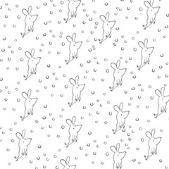 Fototapeta premium Mice inside a lot of bubbles. The pattern will come in handy in the design of the project about animals and rodents.
