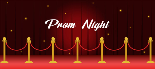 Banner for 2023 Prom Night with red carpet