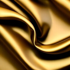 Elegant and abstract golden silk concept. Hyper realistic 3d background