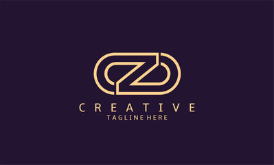 Luxury ZO Letter Logo Design. Modern minimalistic creative OZ or ZO letter initial icon vector template. Premium logo with golden design. Elegant corporate identity. - obrazy, fototapety, plakaty