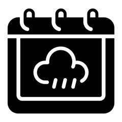 rainy day glyph icon