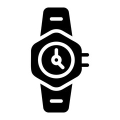 Wristwatch glyph icon