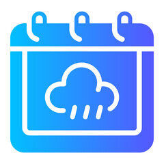 rainy day gradient icon