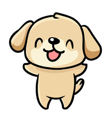 cute cartoon of  a puppy