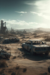 Post Apocalyptic Background, Book Cover, Photomanipulation, Premade, Created using Generative AI