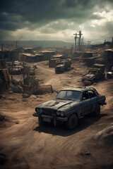 Post Apocalyptic Background, Book Cover, Photomanipulation, Premade, Created using Generative AI