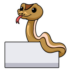 Fototapeta premium Cute cinnamon super stripe cartoon with blank sign