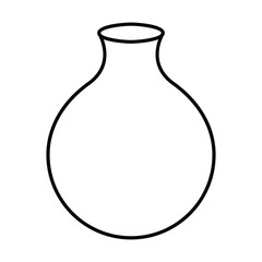 Pot flat vector icon design. Vase black icon. 
