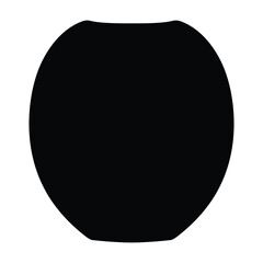 Fototapeta na wymiar Pot flat vector icon design. Vase black icon. 