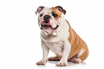 Obraz premium Bulldog dog isolated on white background. Generative AI