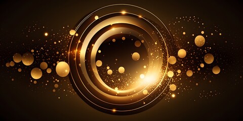 Obraz premium abstract background with glowing circles created using AI Generative Technology