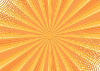 Obraz premium abstract orange comic background with dot pattern