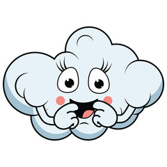 cute cloud cartoon illustration graphic