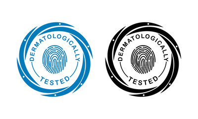 Dermatologically tested logo template illustration