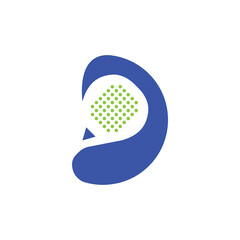 The logo design is the racket tennis ball