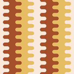 Wavy Vintage Stripes Seamless Vector Repeat Pattern
