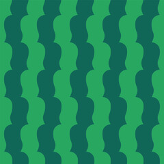 Green Watermelon Rind Stripes Seamless Vector Repeat Pattern