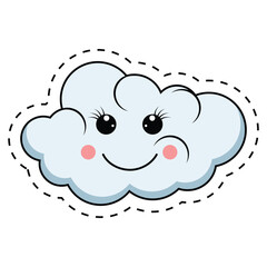 cute cloud cartoon illustration graphic