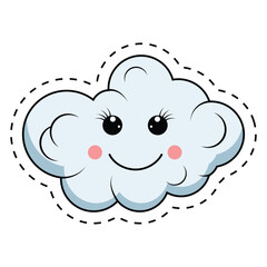 cute cloud cartoon illustration graphic