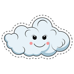 cute cloud cartoon illustration graphic