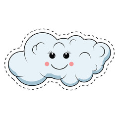 cute cloud cartoon illustration graphic
