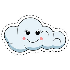 cute cloud cartoon illustration graphic