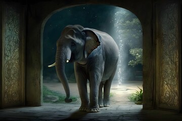 elephant in the dark created using AI Generative Technology