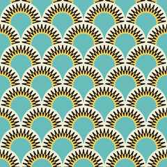 Spiky Scale Seamless Vector Repeat Pattern