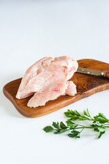 breast fillet chicken or dada ayam fillet. raw food
