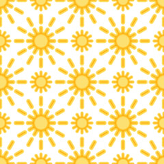 Geometric Sun Seamless Vector Repeat Pattern