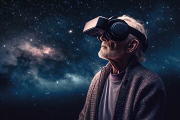 Never too late: senior man embraces the future with vr technology
