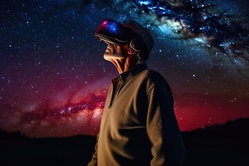 Never too late: senior man embraces the future with vr technology