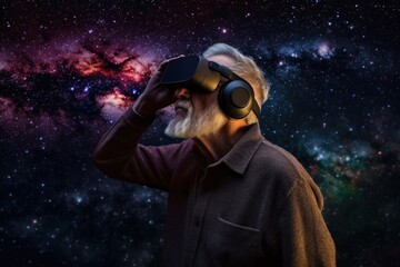 Never too late: senior man embraces the future with vr technology