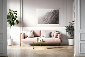 modern living room created using AI Generative Technology