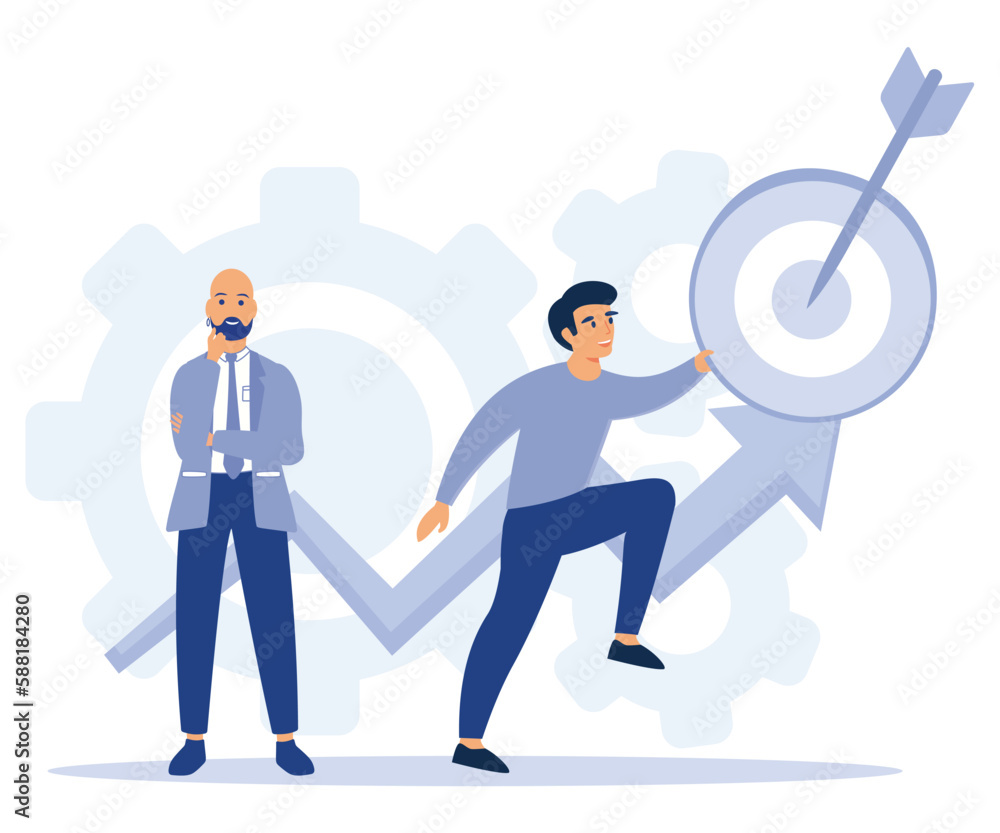 Poster it project delivery concept, agile project management, planning and deadline, software development, 