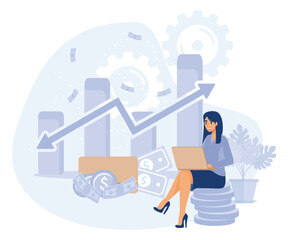 Social media analysis concept, Social network monitoring, competitive analysis, copy optimization, brand reputation, engagement, flat vector modern illustration